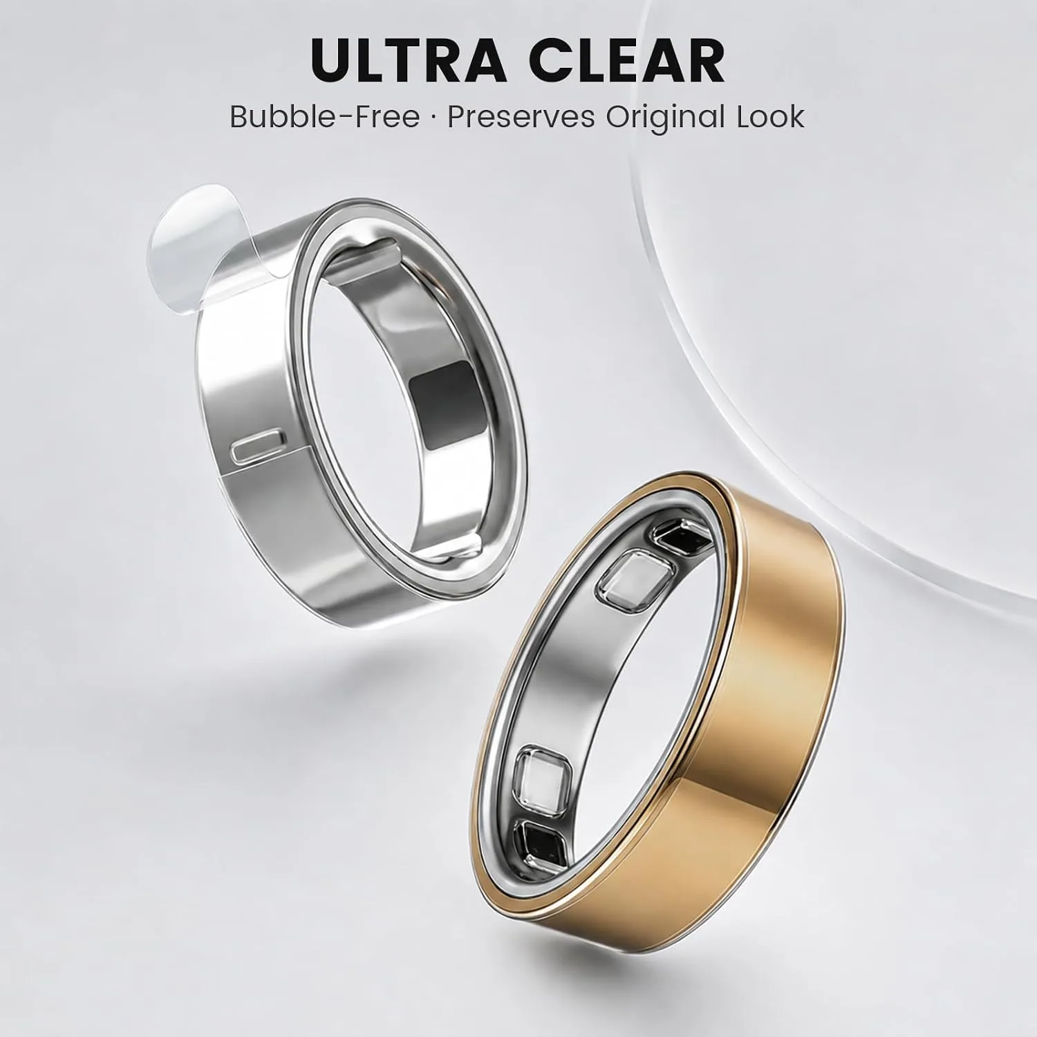 15 Pack Clear Ring Cover Compatible with Oura Ring 5, TPU Skin Protector