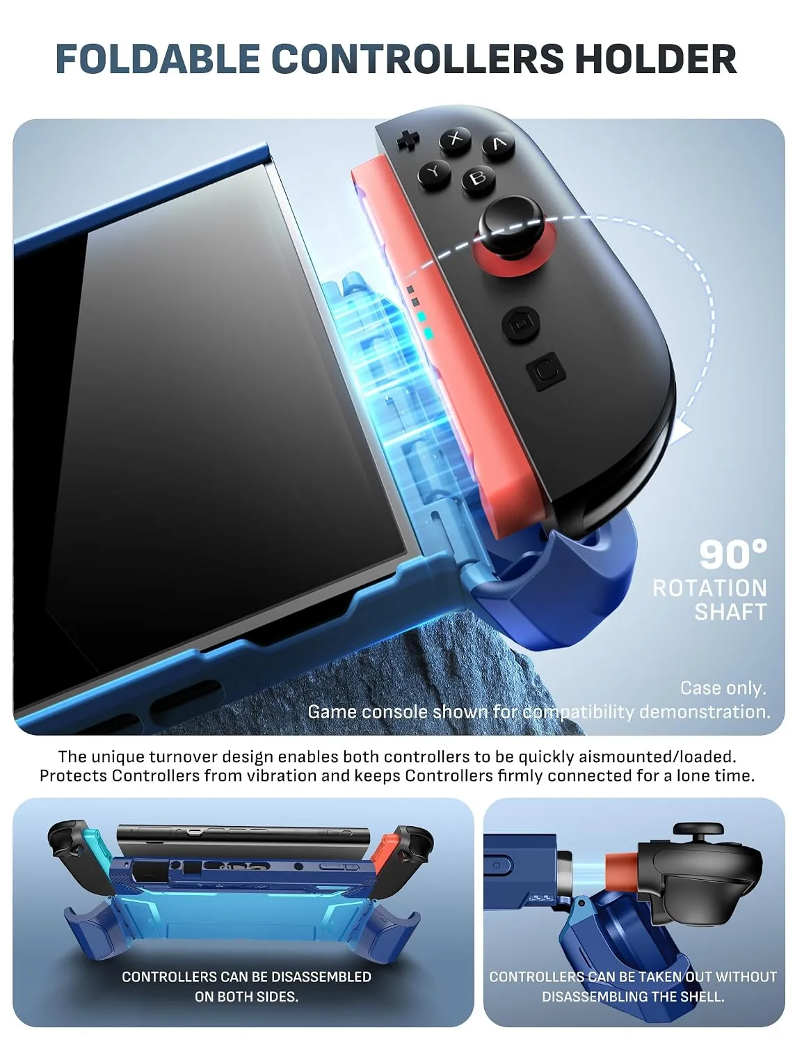 Mumba Dockable Protective Case for Nintendo Switch 2,Blade Series,Blue