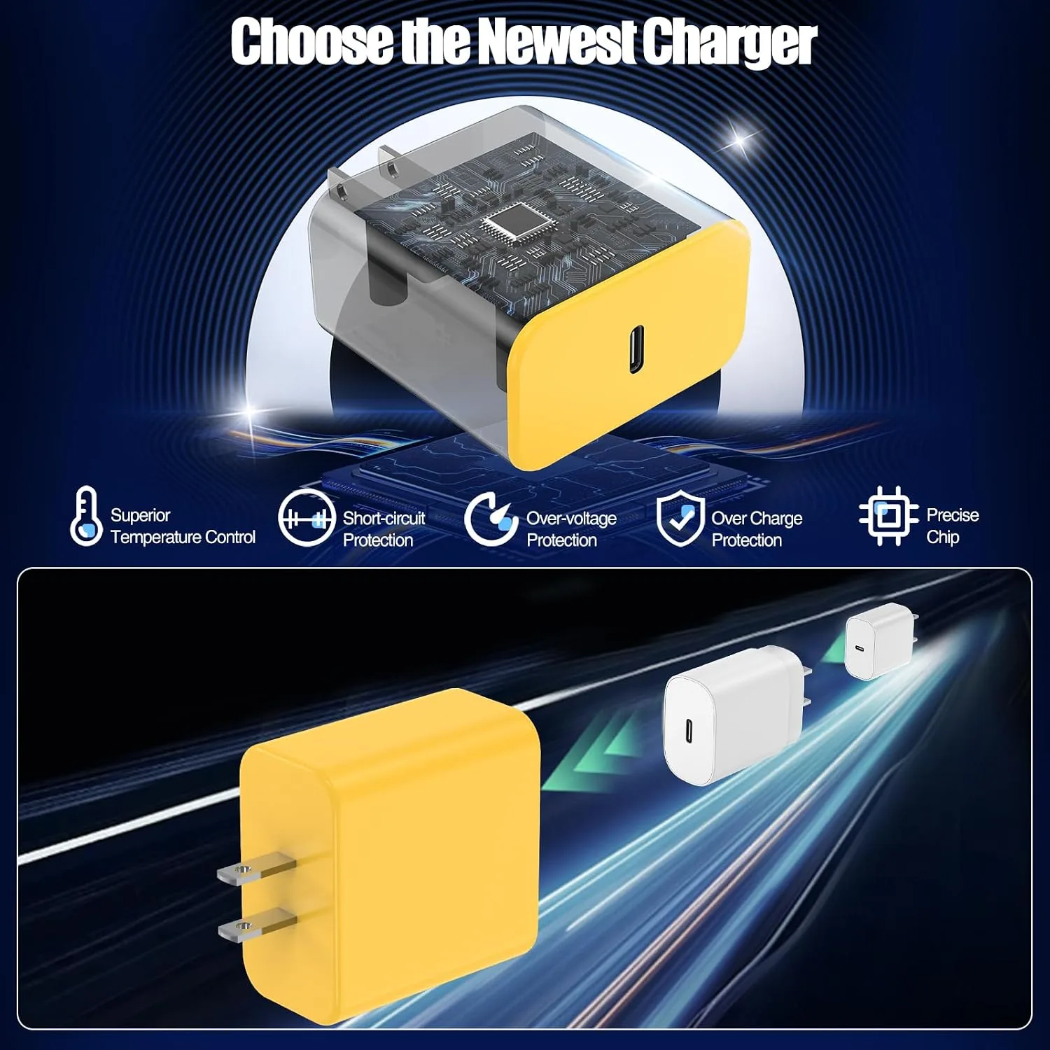 45W iPhone 18 17 16 Pro Max Charger Fast Charging with Type C Fast Cable