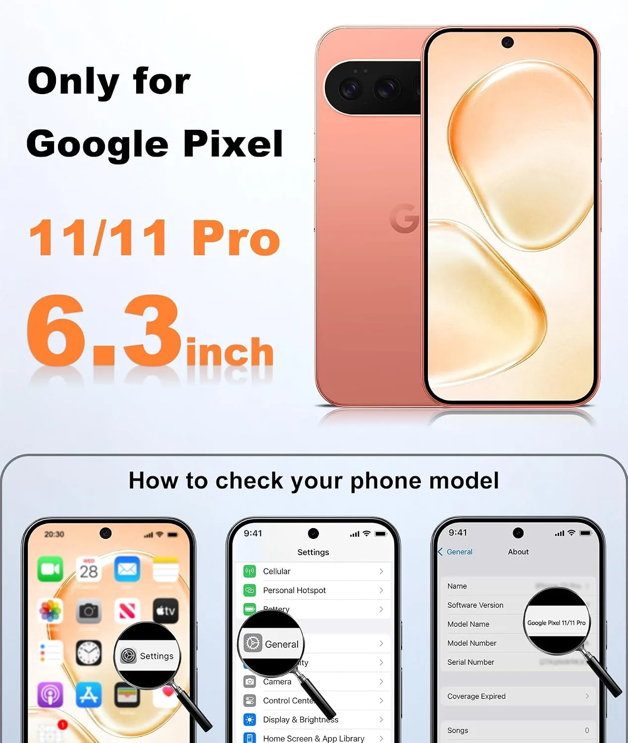FNTCASE for Google Piexl 11 / 11 Pro Case Fit for MagSafe Orange