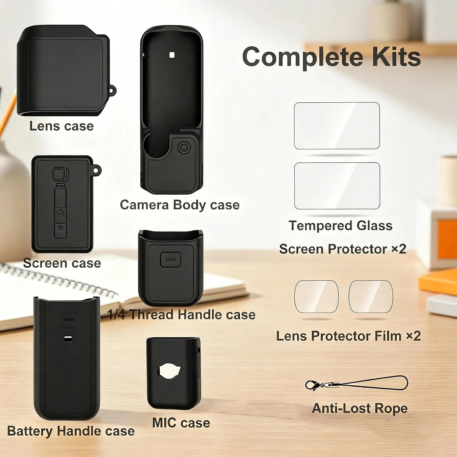 Bundle Accessories Kit for DJI Osmo Pocket 3 and Xtra Muse (Black)