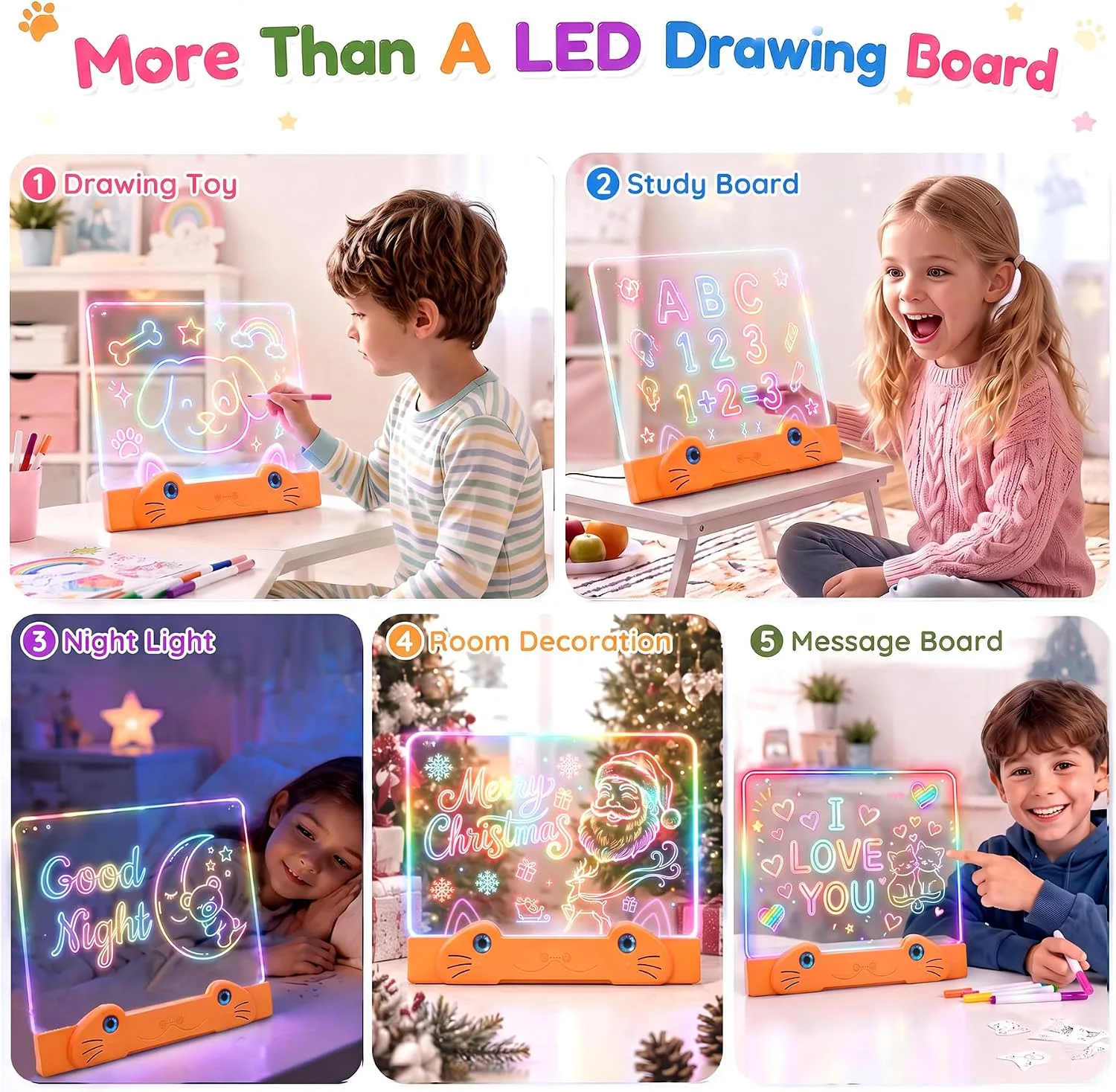 LED Drawing Board for Kids,Light Up Drawing Board,Gifts for Girls Boys Kids