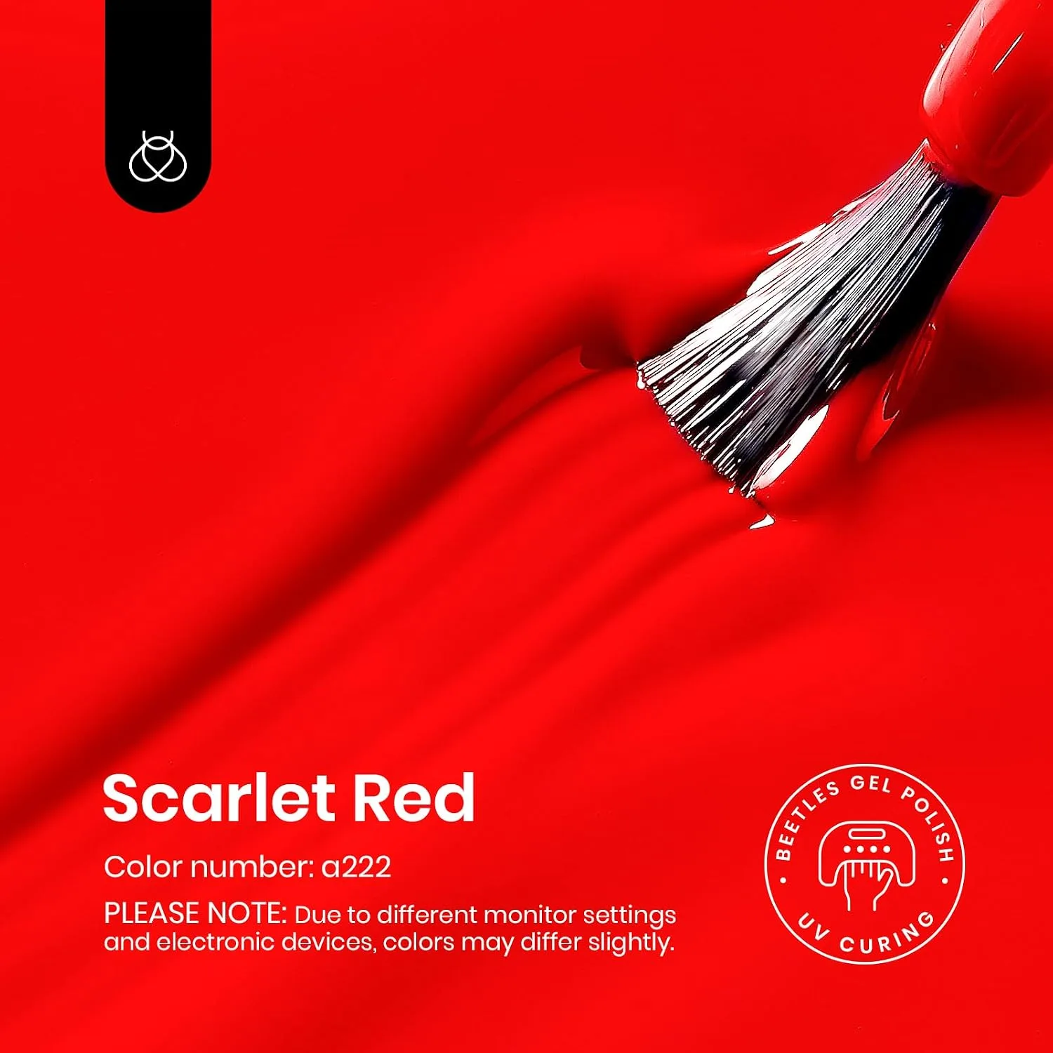 Beetles Red Gel Nail Polish Set 3Pcs 15ml – Cherry Red Soak Off UV/LED Gel