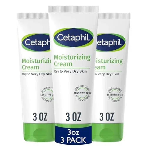 Crema Hidratante Corporal Cetaphil para Piel Seca a Muy Seca, Pack de 4 unidades de 3 oz