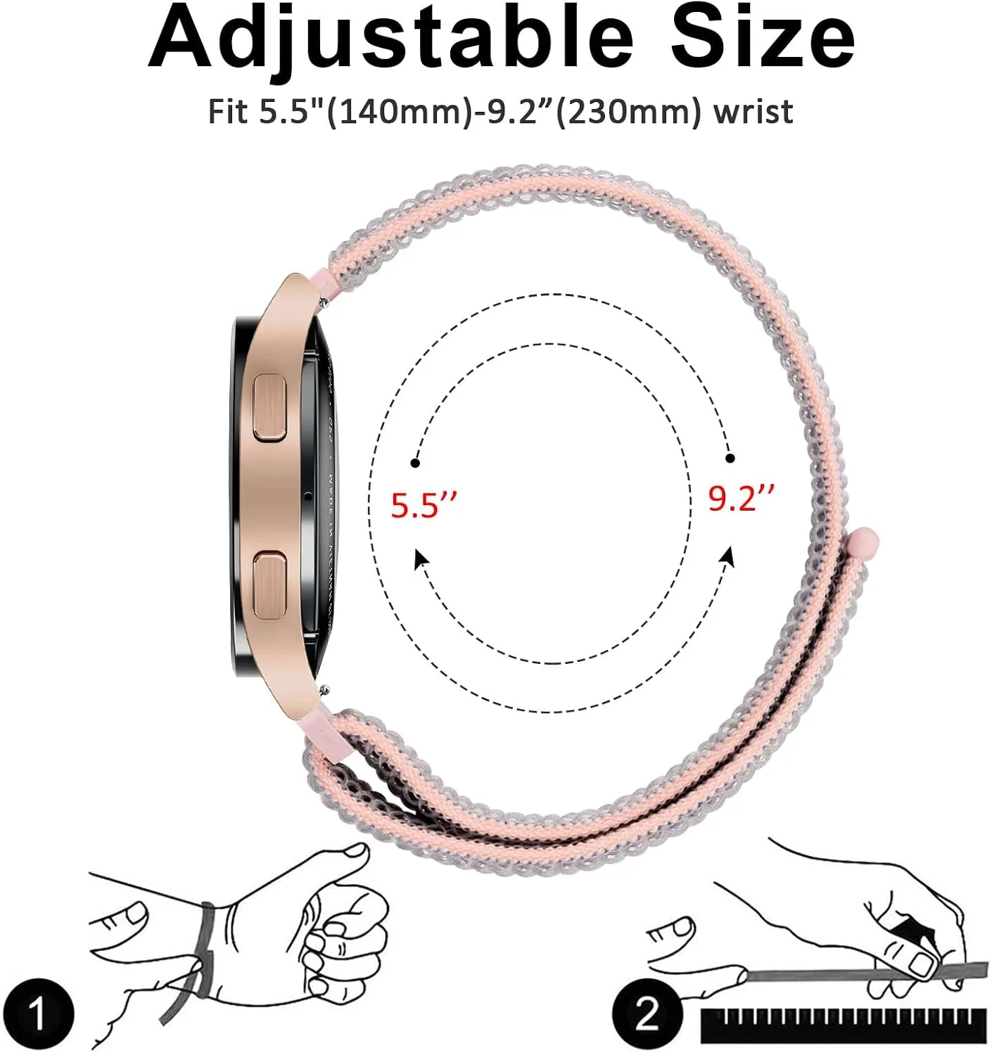 Amzpas Nylon Bands Compatible with COROS PACE 4 / PACE 3 / Pro/APEX 2 Pro/APEX Pro/APEX 46mm Men Women, 22mm Soft Sport Replacement Strap for Coros Pace 4/3 Watch