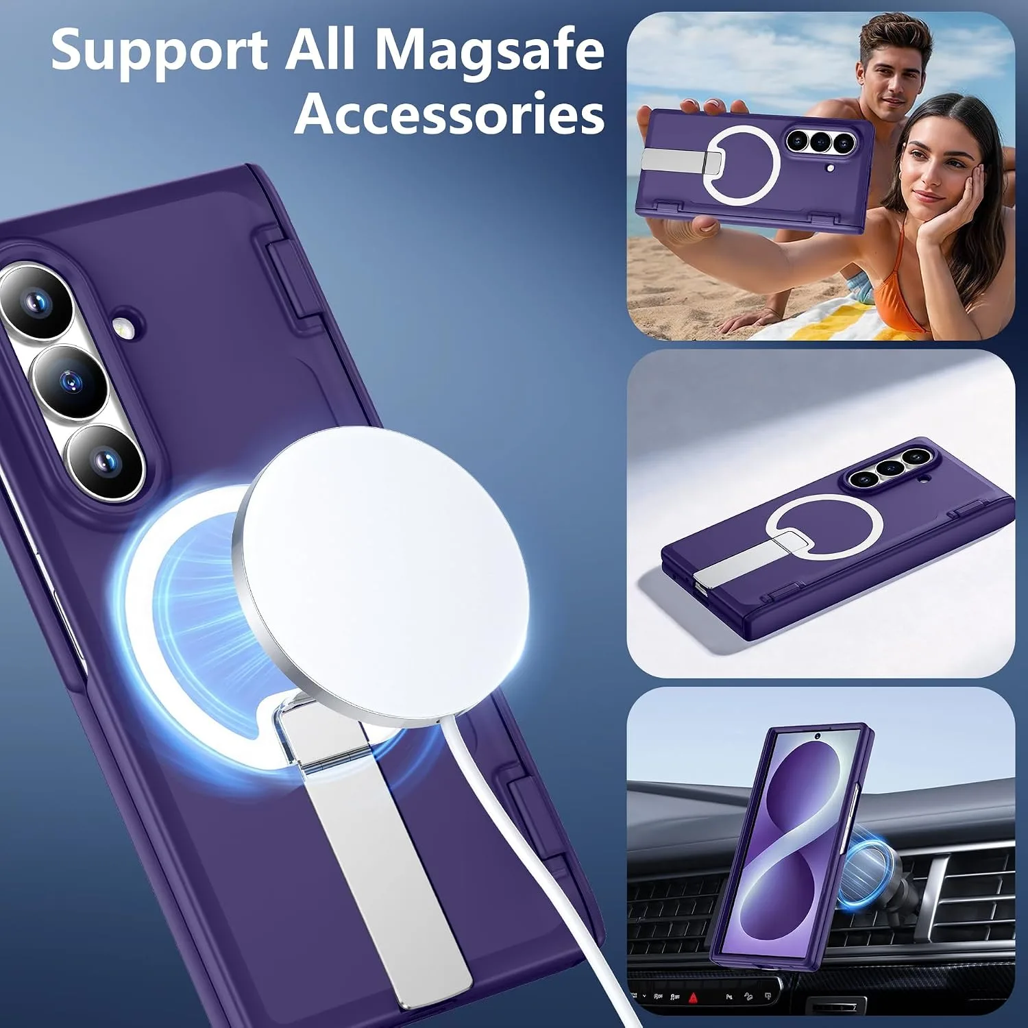 For Samsung Galaxy Z Fold 8 Ultra Case with Kickstand & Screen Protector