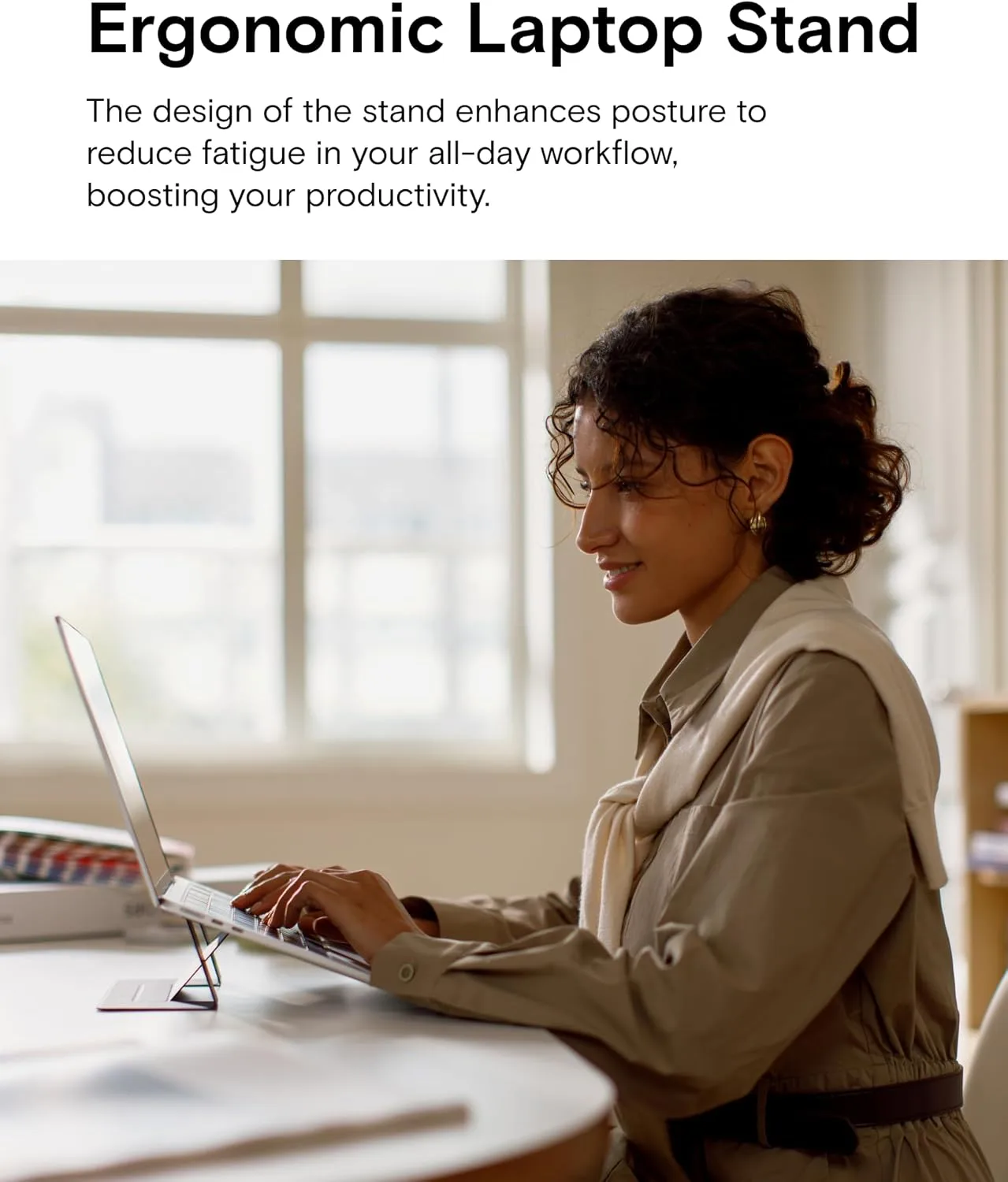 MOFT Invisible Laptop Stand, Stick-On Portable Laptop Riser for Mobile Work