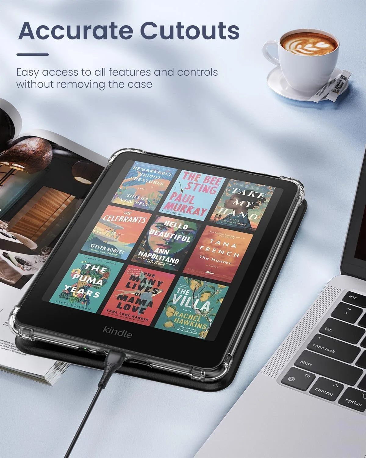 MoKo Case for Kindle Paperwhite 12th Gen & Colorsoft 2024, Black