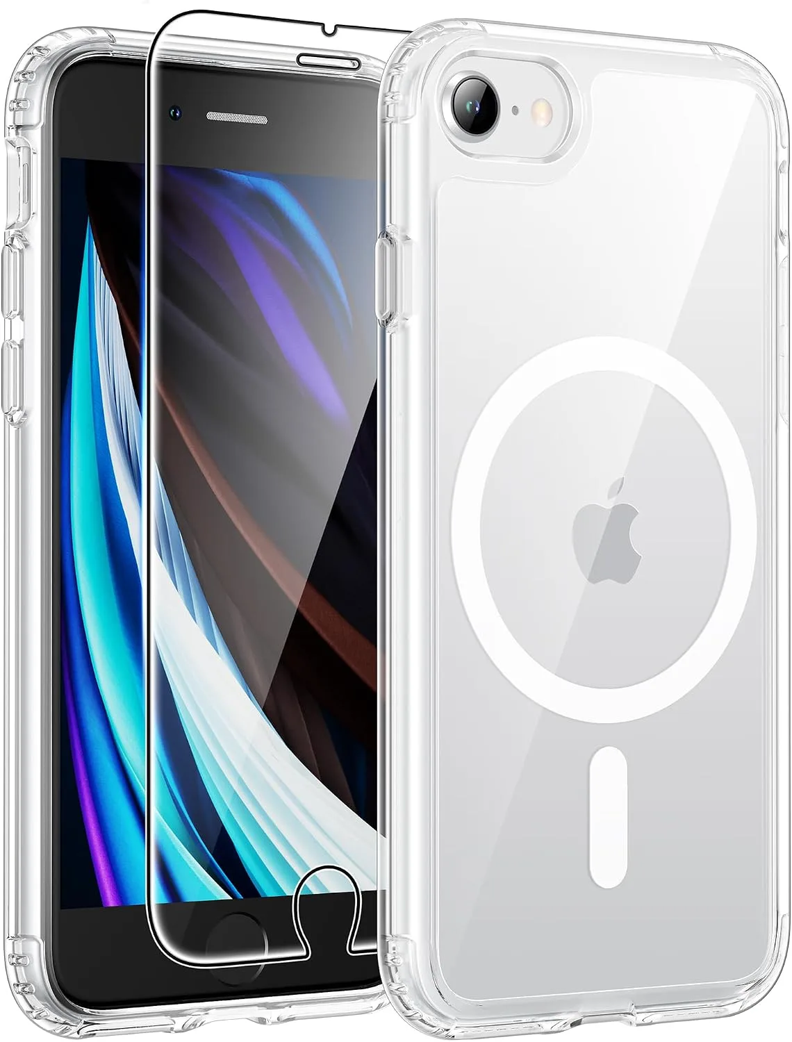 FNTCASE for iPhone SE Case 2022(3rd)/2020(2nd), iPhone 8/7 Case, Clear
