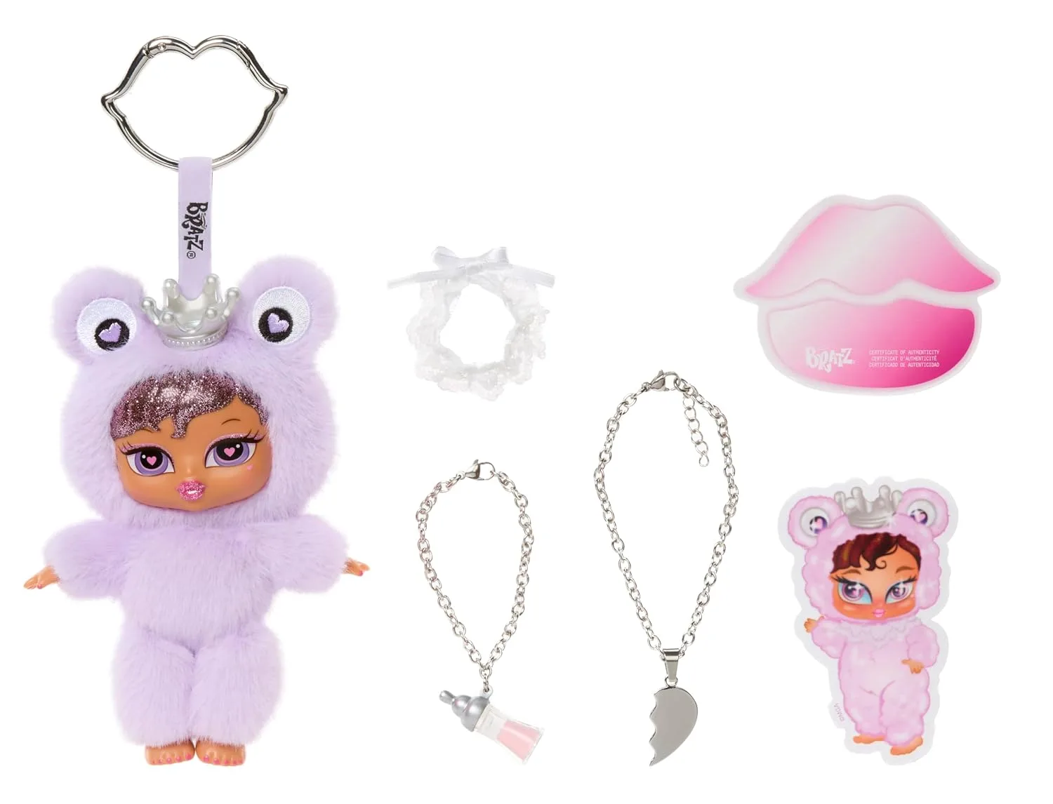 Bratziez Sweetheartz Plush Blind Box with Charm Clip and Accessory, Collectible Characters