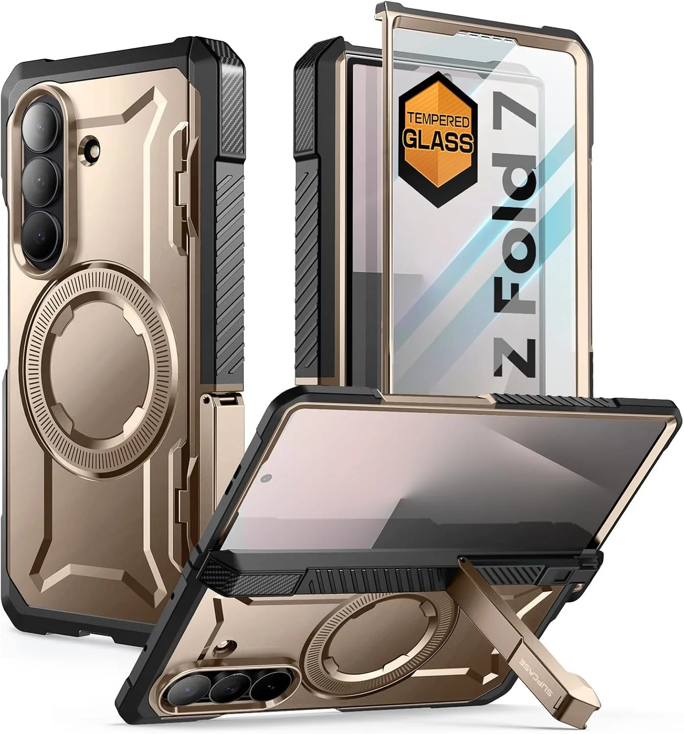 SUPCASE for Samsung Galaxy Z Fold 7 Case with Kickstand, Desert