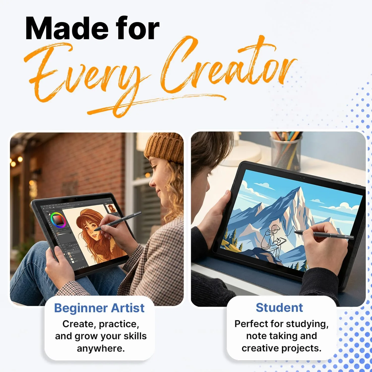 PicassoTab Z13 Standalone EMR Drawing Tablet, Battery-Free 8192 Levels Pen, No Computer Needed, Paper-Like 13.3" Screen, Pro Drawing Apps & Tutorials, Android 15, Designed for PRO Artists -Z13