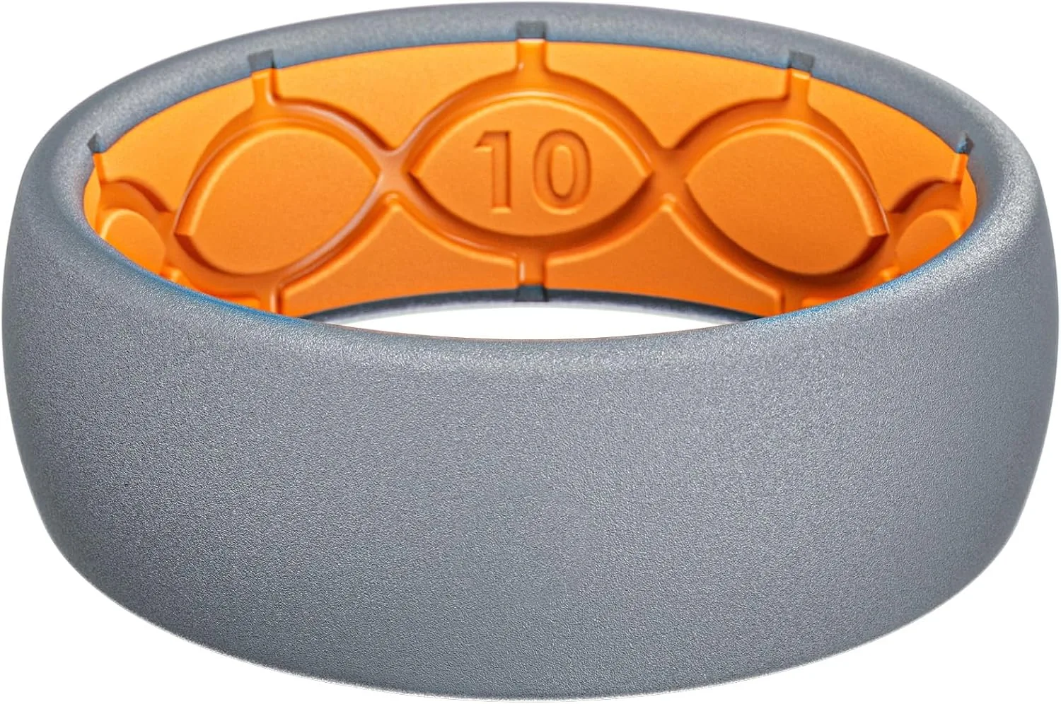 Groove Life Silicone Ring for Men, Breathable Rubber Wedding Band, Flexible