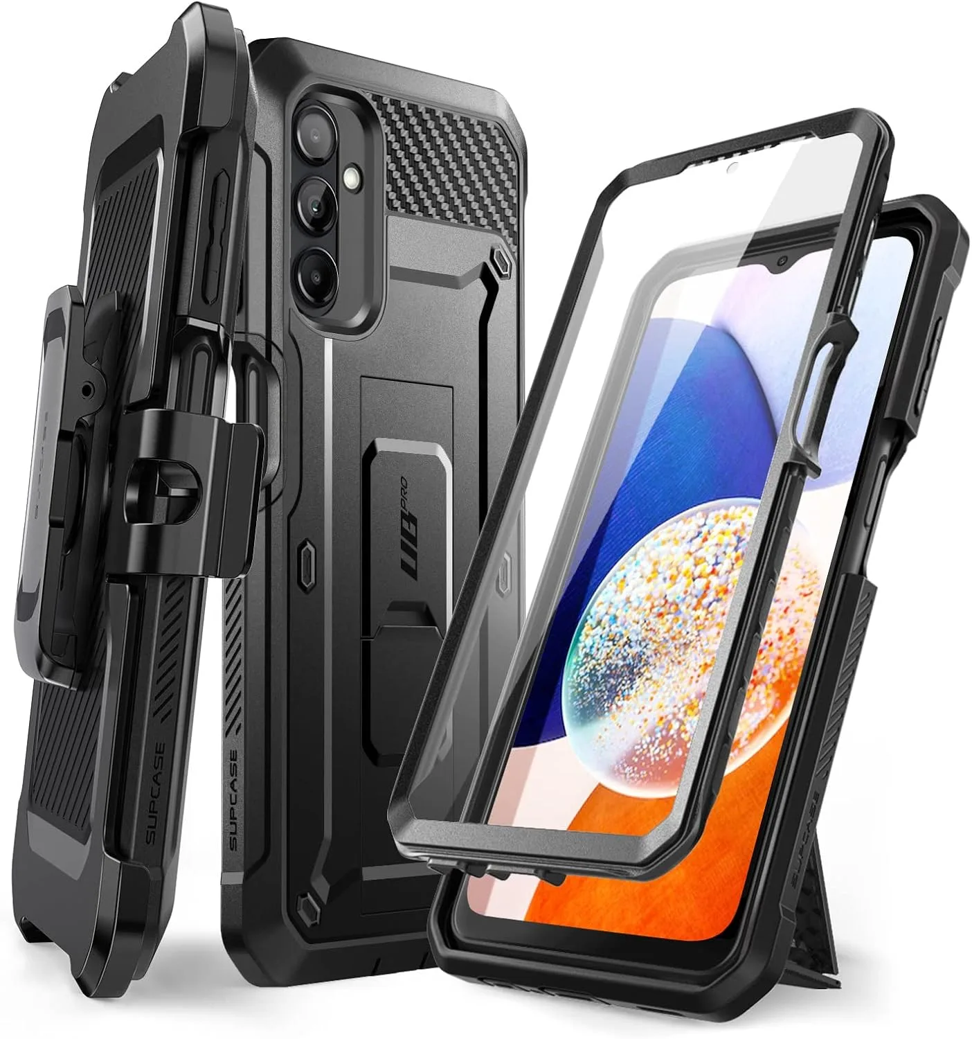SUPCASE for Samsung Galaxy A14 5G Case with Screen Protector, Black