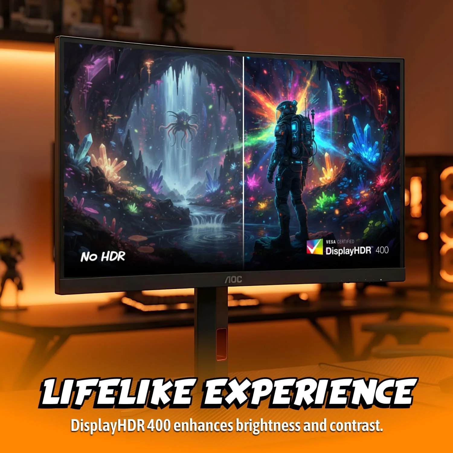 AOC 34" Curved Gaming Monitor UWQHD 240Hz VA AMD FreeSync Premium, CU34G4Z