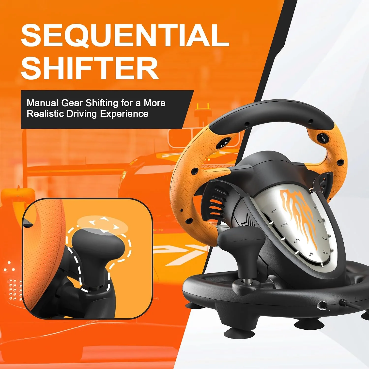 PXN V3 Pro Gaming Steering Wheel with Pedals