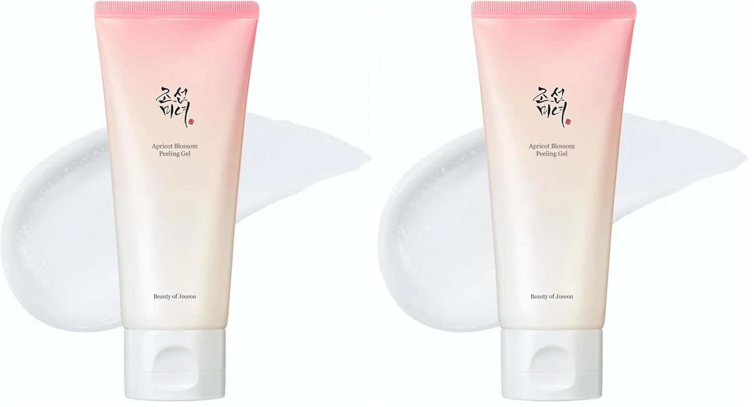 Beauty of Joseon Apricot Blossom Peeling Gel Soft Exfoliating Face and Body Scrub Dead Skin Cells Remover for All Skin Types, Korean Skincare for Men Women, 100ml, 3.38 fl.oz (Pack of 2)