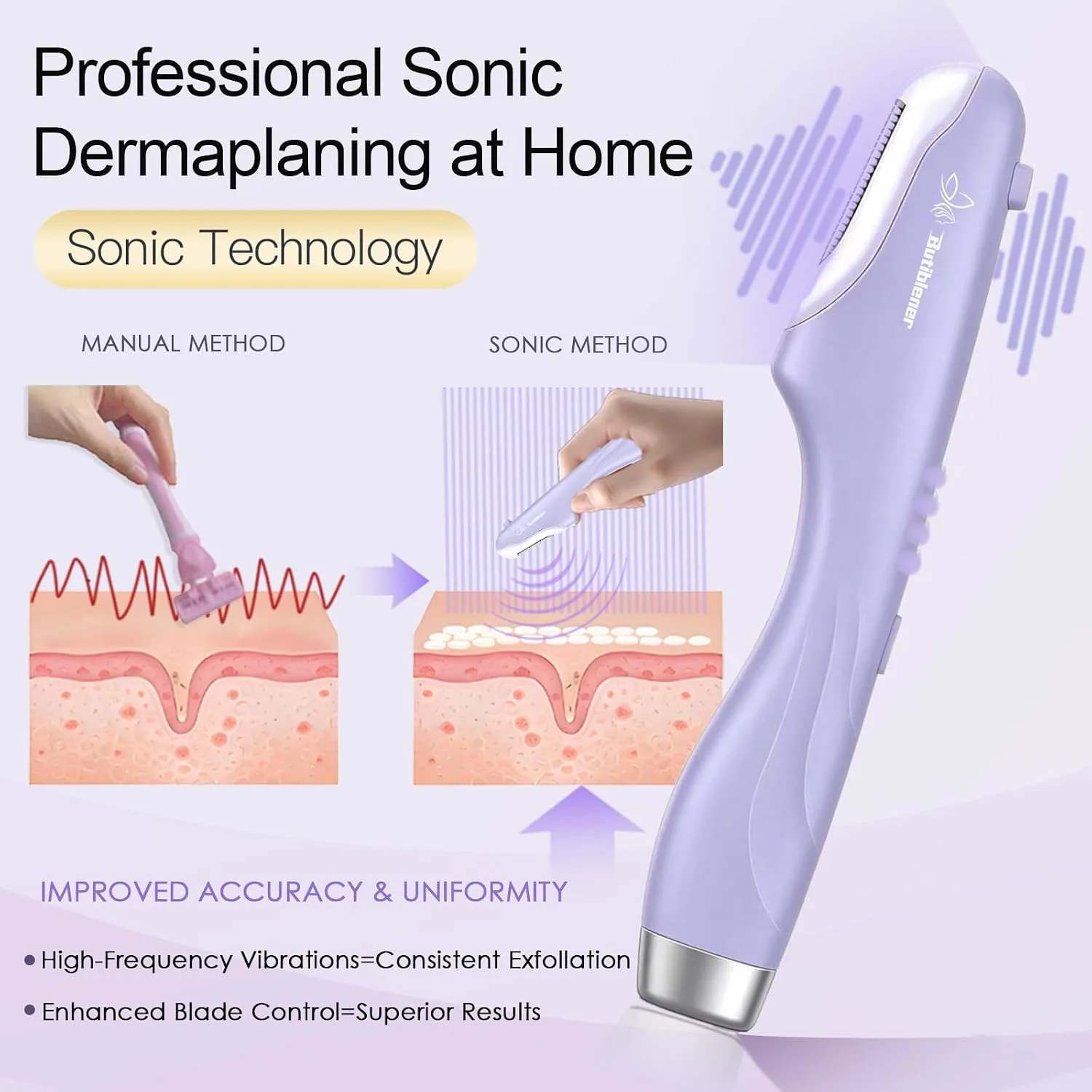 Sonic Dermaplane razor for Women Face