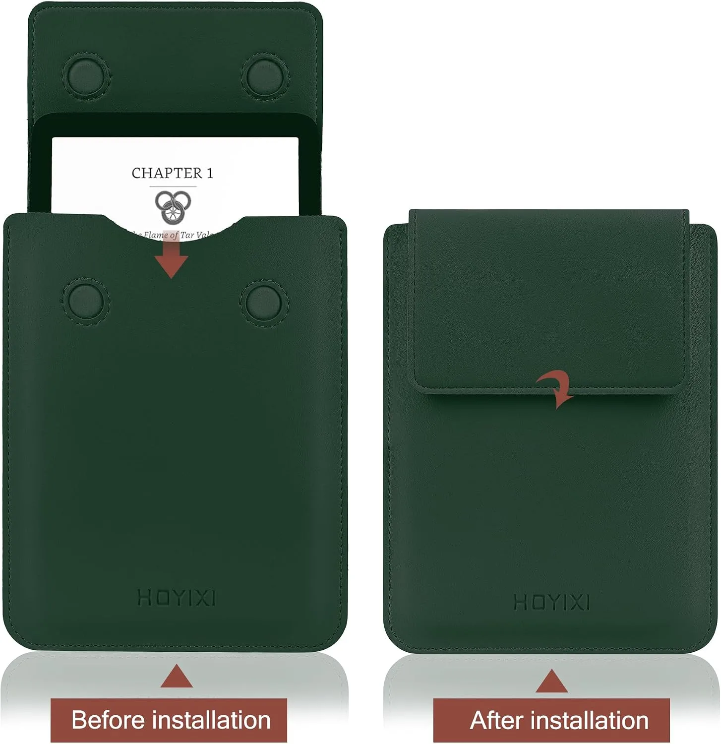 HoYiXi Universal Sleeve Case for 6.8",7" Paperwhite/Colorsoft/Signature Edition 2025 & 2021 Compatible 6.8" Kobo Clara HD/Pocketbook/Tolino Protective Case for 6.8'' 7'' ebook Reader, Dark Green