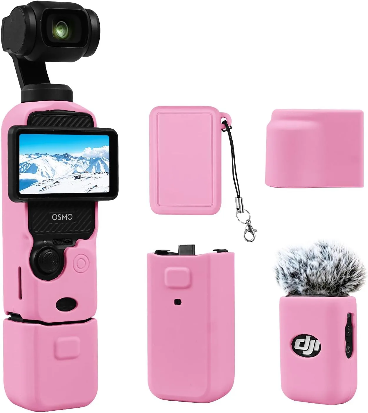Protective Case for DJI Osmo Pocket 3/Xtra Muse Camera(Pink)