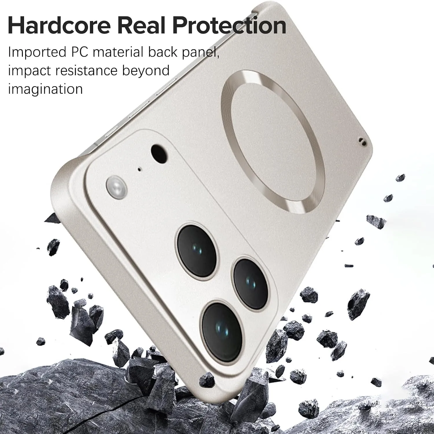 Case for iPhone 18 Pro Max, Magnetic Case Compatible with Mag-Safe Gold