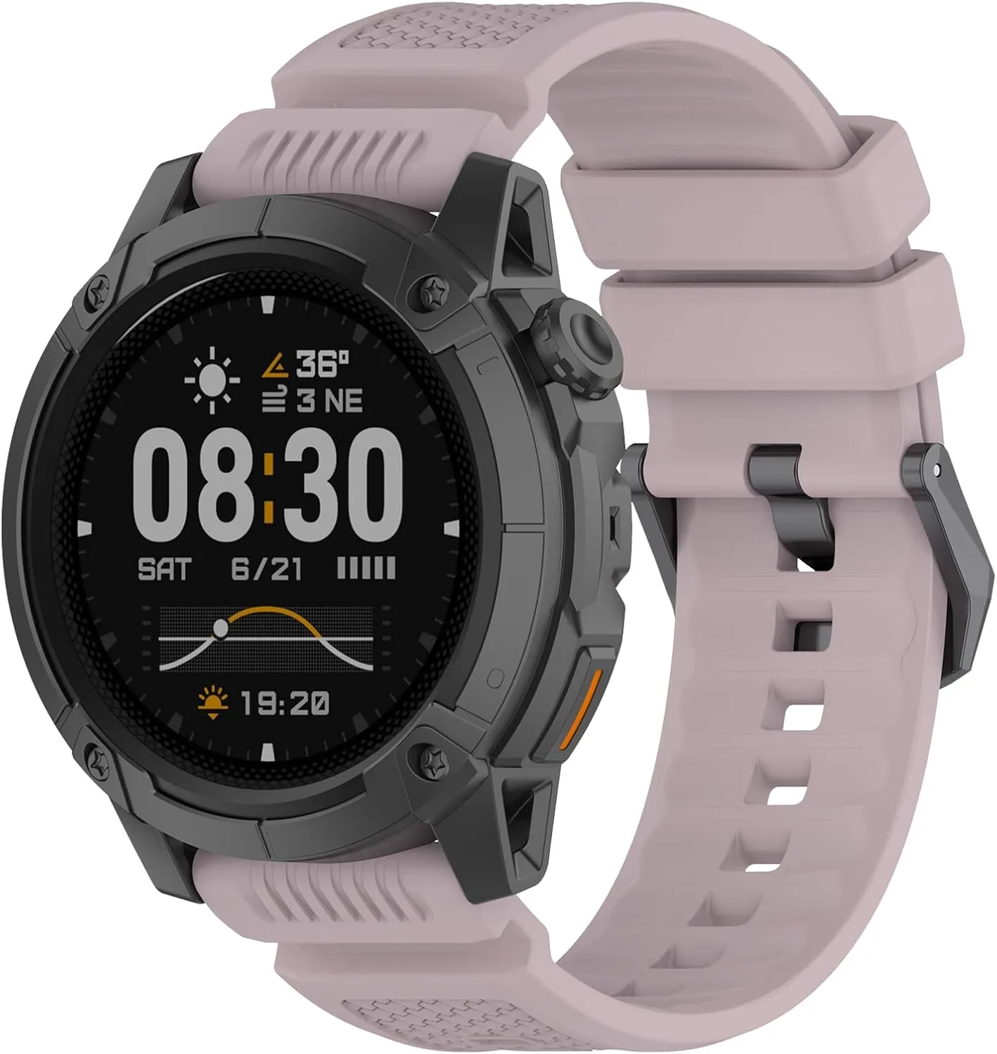 Silicone Strap Compatible with COROS Apex 4 46mm/Nomad, 24mm Band for Garmin Venu X1, Ticwatch Atlas/Pro 5/Pro 5 Enduro, iTOUCH AIR3 Breathable Replacement Bands for Women Men