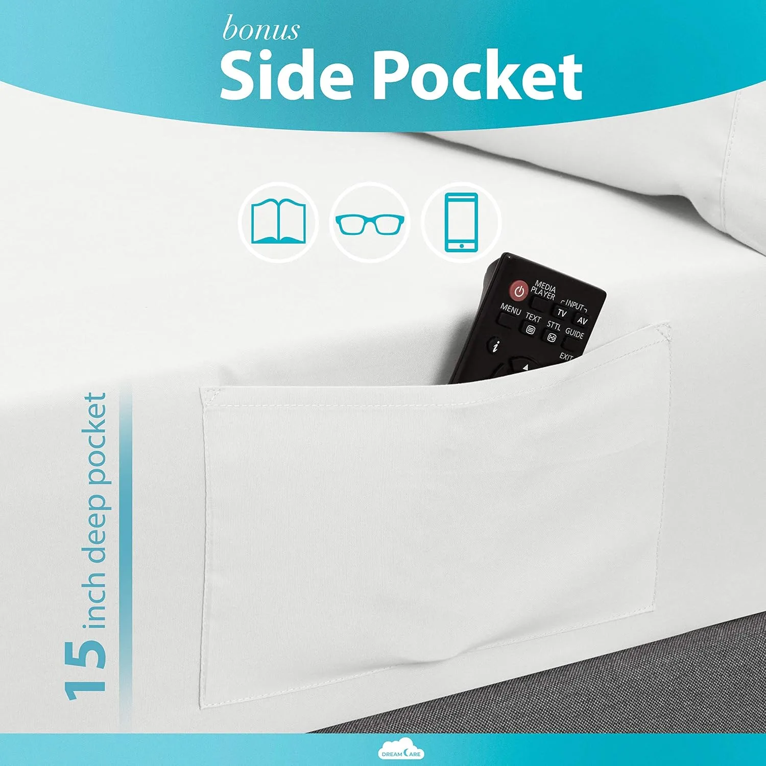 DREAMCARE King Size Sheets Set - 6 pcs Breathable Cooling Sheets King Size