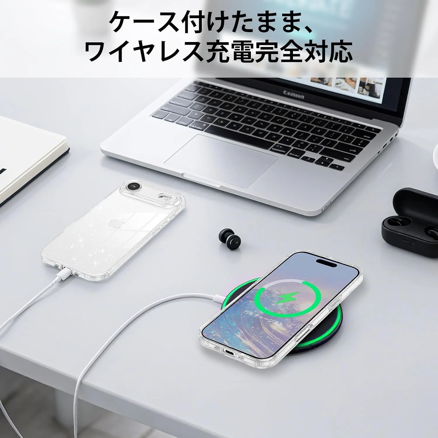 YINLAI for iPhone Air Case 6.5-Inch Anti-Yellowing, Clear Glitter