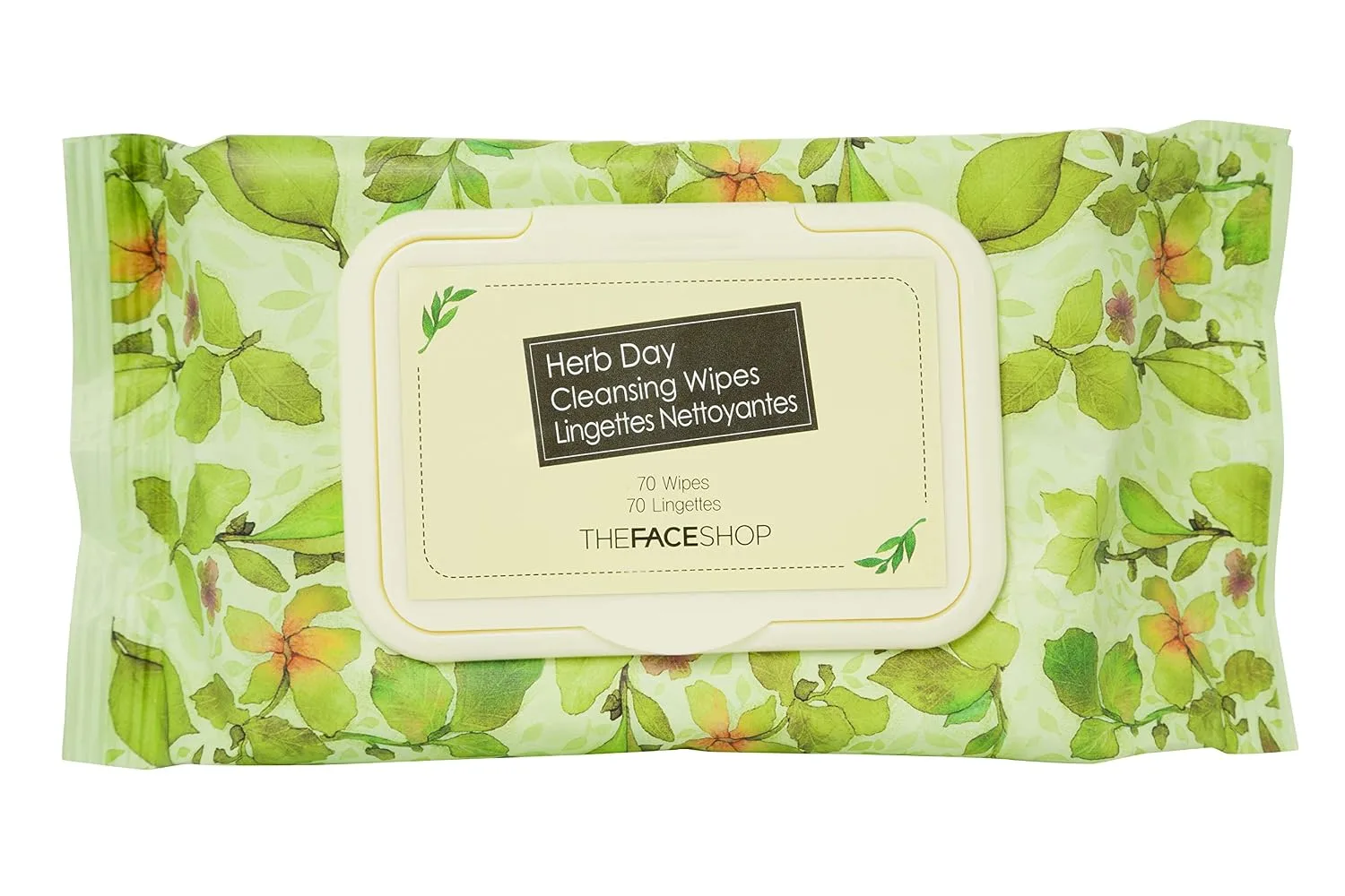 The Face Shop Herb Day Cleansing Wipes with Rosemary Extract, 70 count