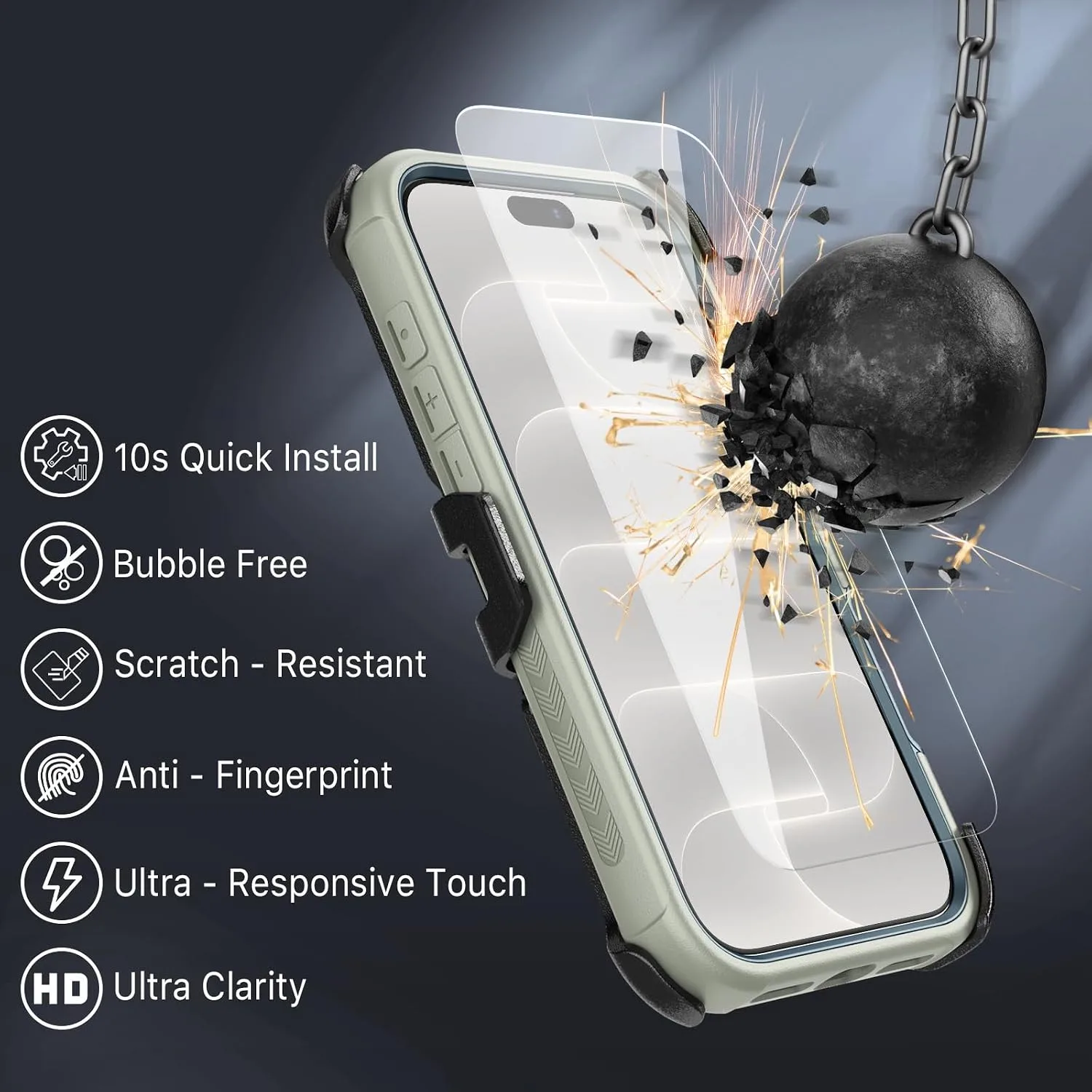 M MYBAT PRO for iPhone 18 Pro Case with Belt Clip Holster,Magnetic Case