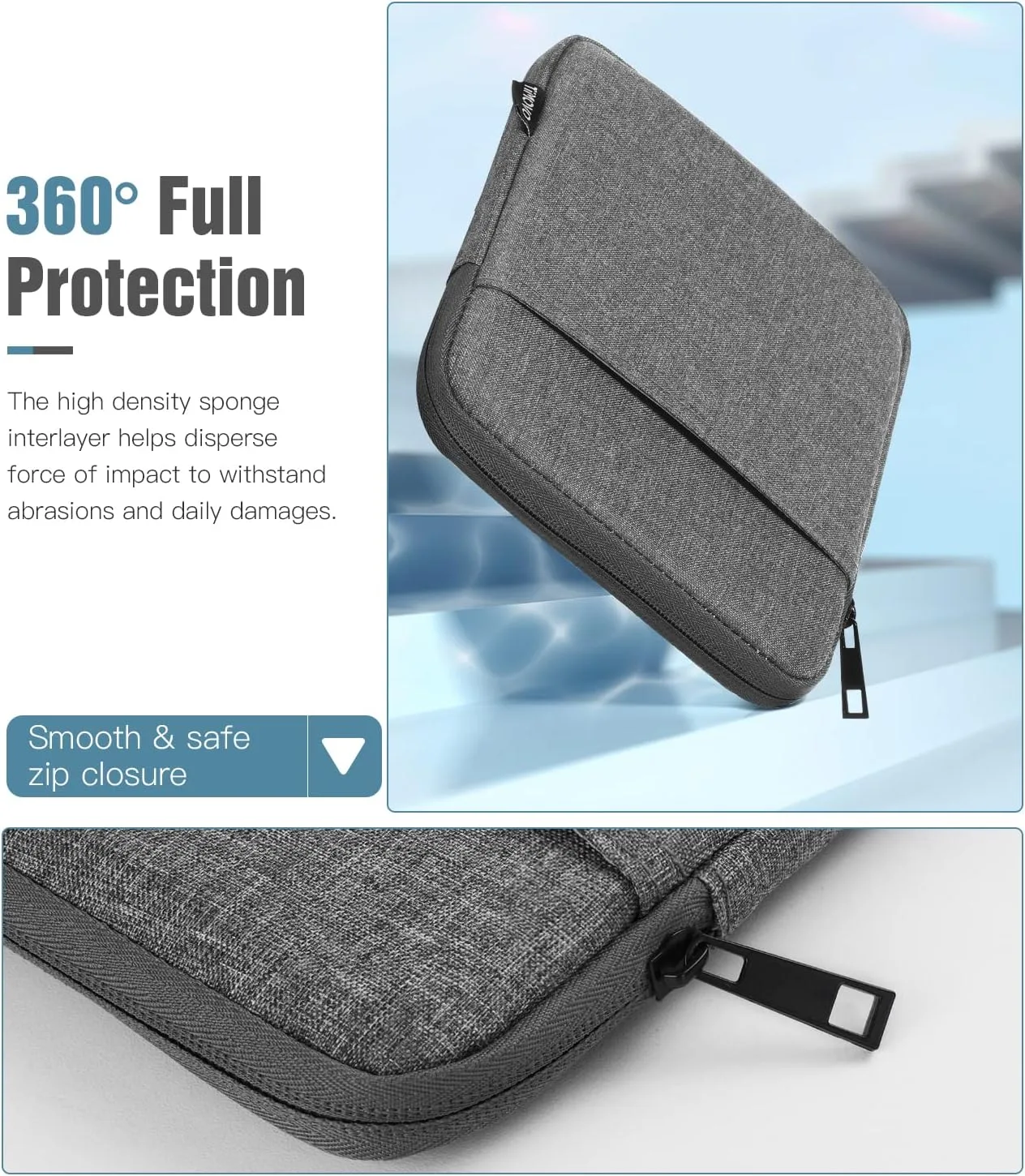 TiMOVO 6-7 Inch Sleeve Case for eReader Book, Dark Gray