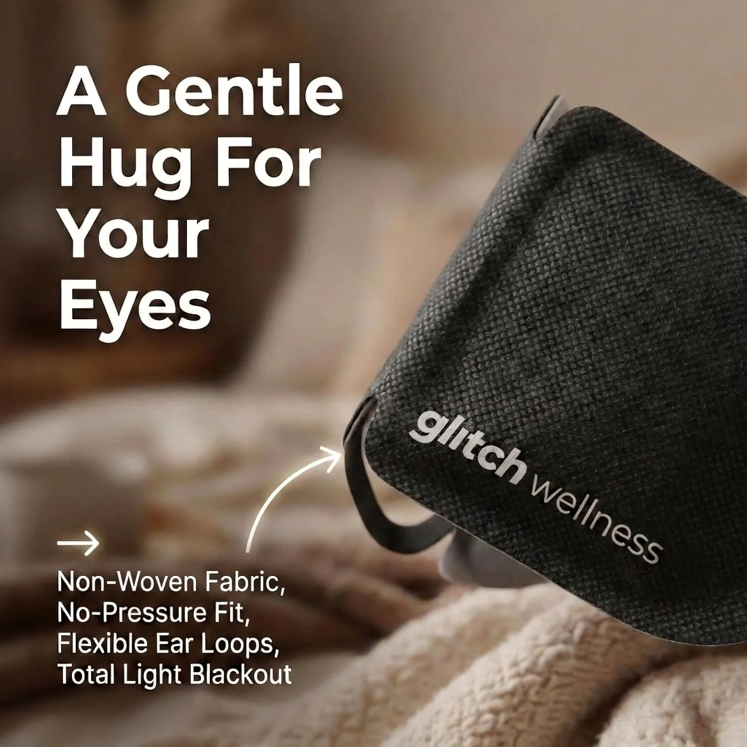 Glitch Self-Heating Steam Eye Mask - Dry Eyes & Stress Relief, Warm Moist