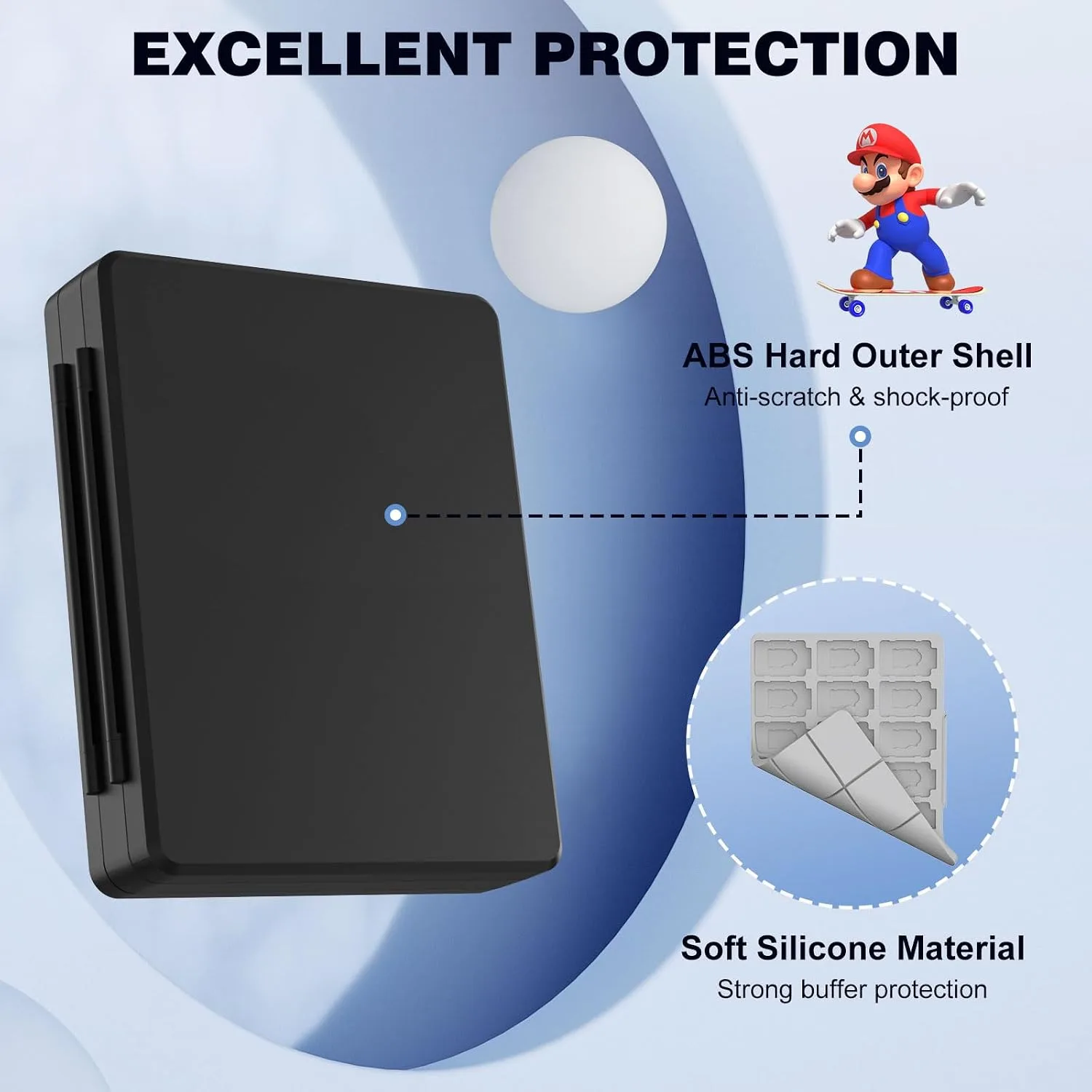 MoKo 60 Game Card Case Compatible with Nintendo Switch 2/OLED/3DS/3DSXL