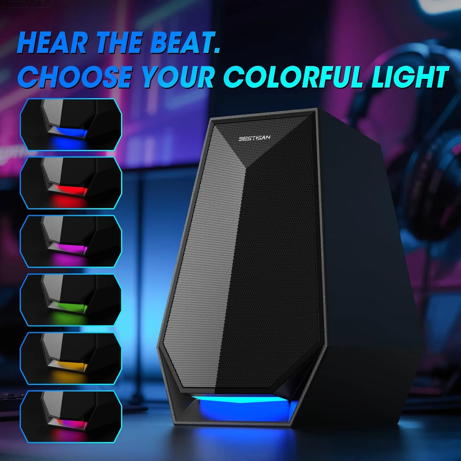 BESTISAN Computer Gaming Speakers for Desktop PC