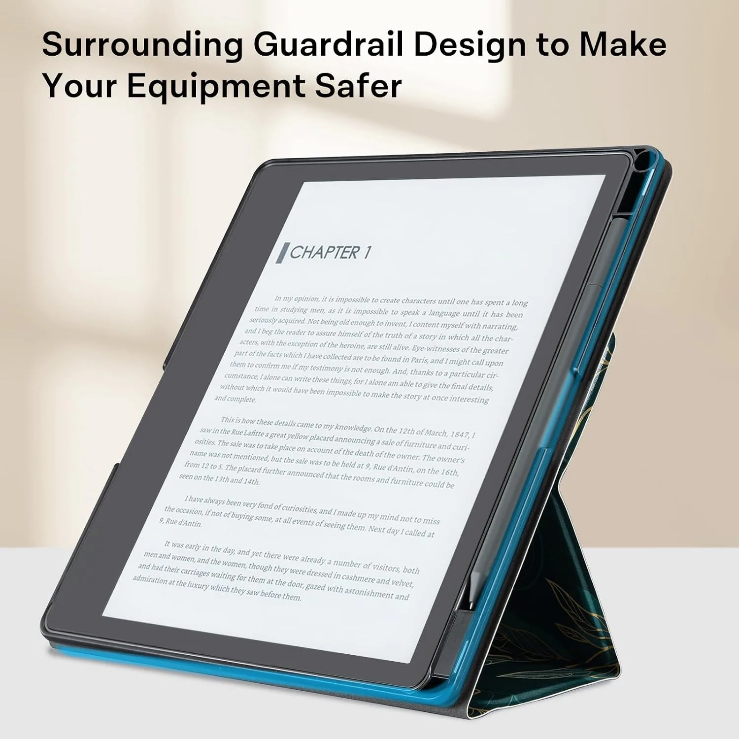 CoBak Stand Case for TCL - Premium Folio Leather Cover with Pen Holder, Auto Sleep/Wake - Compatible with 10.2 Inch eBooK Reader