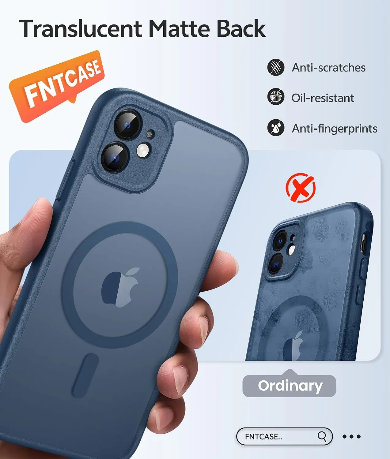 FNTCASE for iPhone 11 Phone Case, Fit for Magsafe, Blue