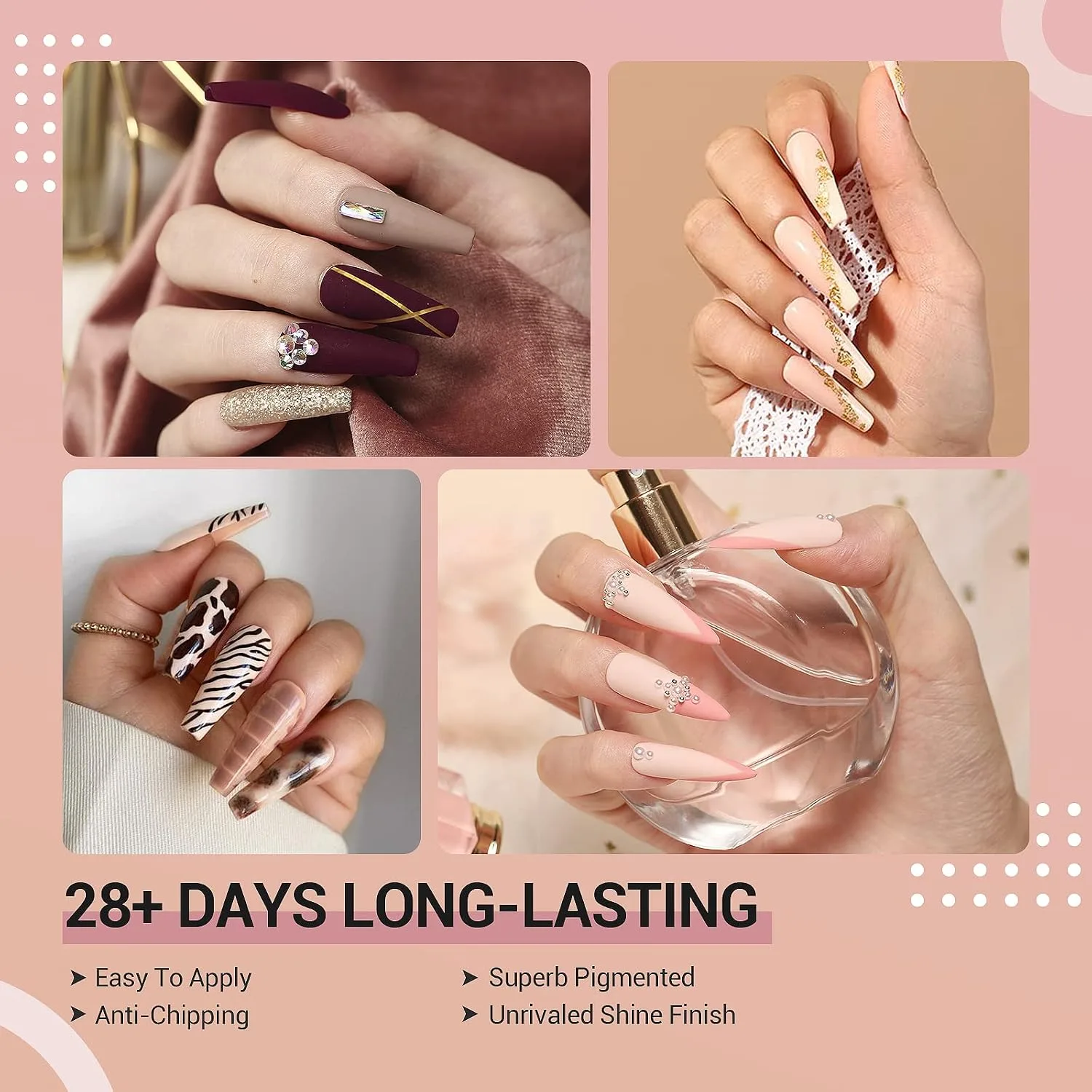 modelones Nail Polish 6 Colors Neutral Nude Nail Polish Set