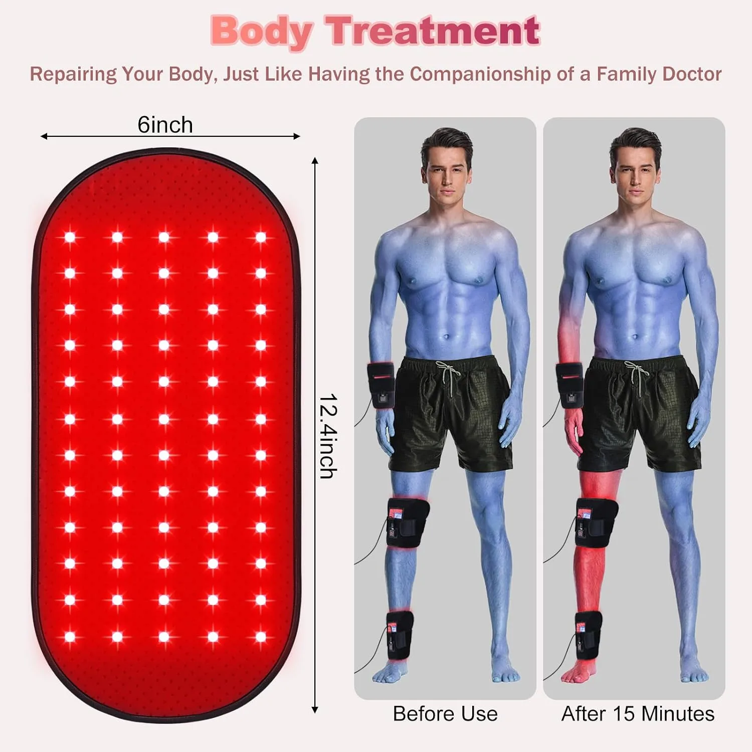 Red-Light-Therapy-for-Body,2026 Upgraded 4 Modes Near Infrared Light | High-Efficiency Spherical Lamp Dual-Wave LEDs(660nm&850nm)for Body Pain Relief,Corded-electric for Effective Therapy(12.4*6.1IN)