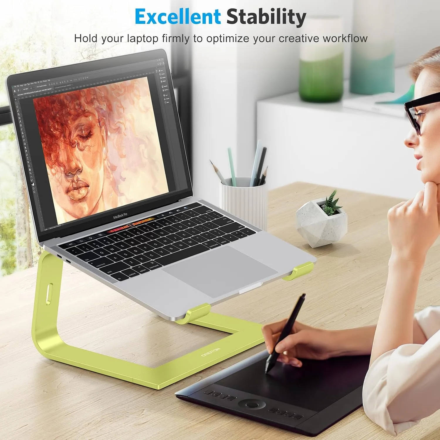 OMOTON Laptop Stand, Detachable Mount for MacBook Air/Pro Dell HP Citron