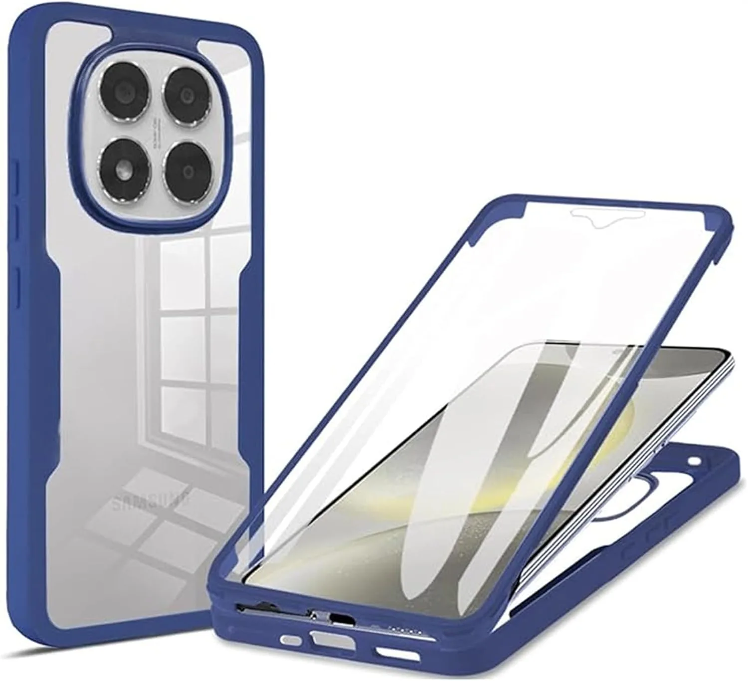 for Redmi Note 14 Pro+ Plus 5G Case with Screen Protector QB Blue
