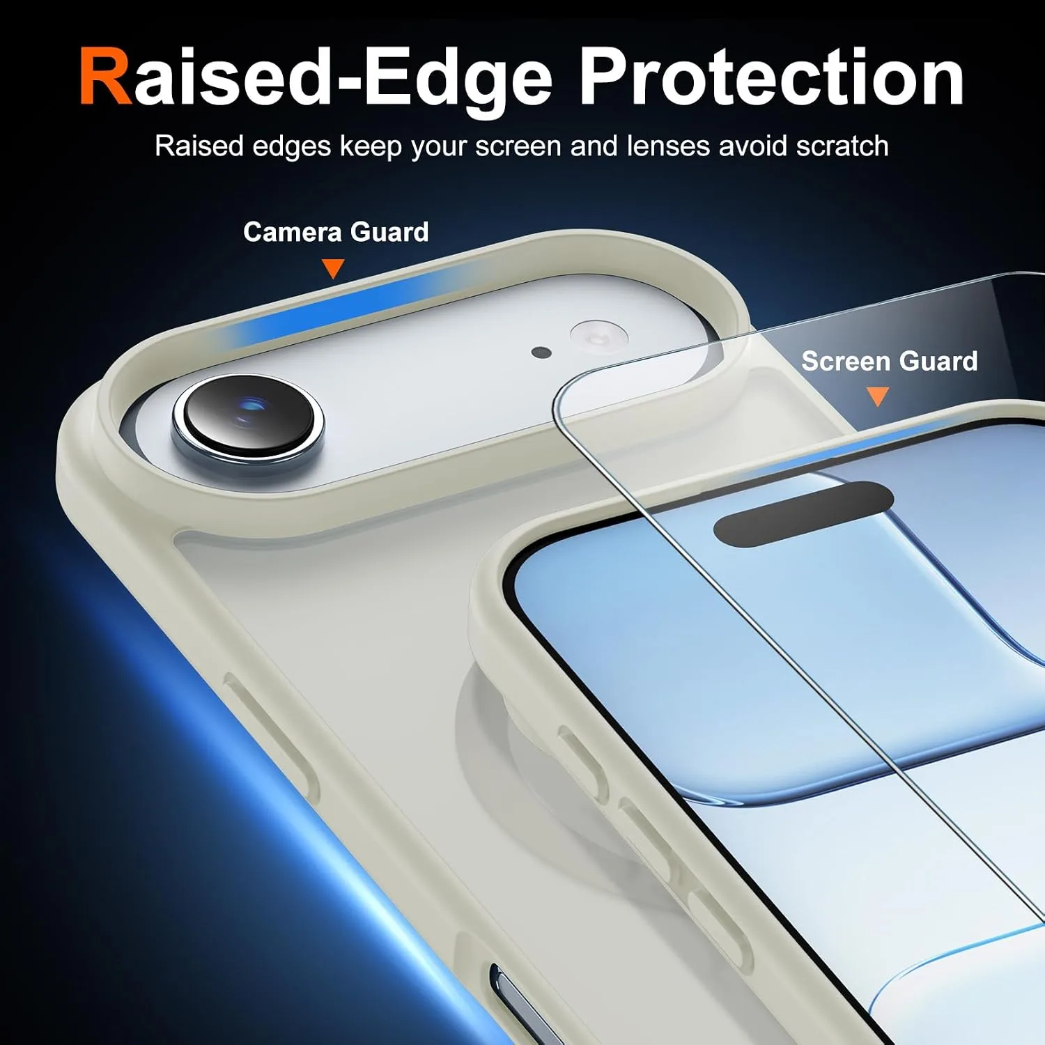 Temdan for iPhone AIR Case with Screen Protector Antique White
