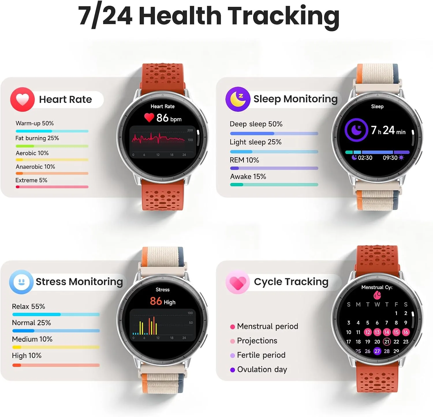 Smart Watch for Women,GPS Built-in,1.3" Ultra-bright AMOLED Display,SOS