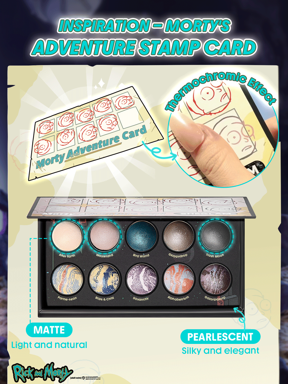 sheglam Rick and Morty X SHEGLAM Set de Colección Completa Marca de Belleza Cosmética Maquillaje para Mujeres y Niñas