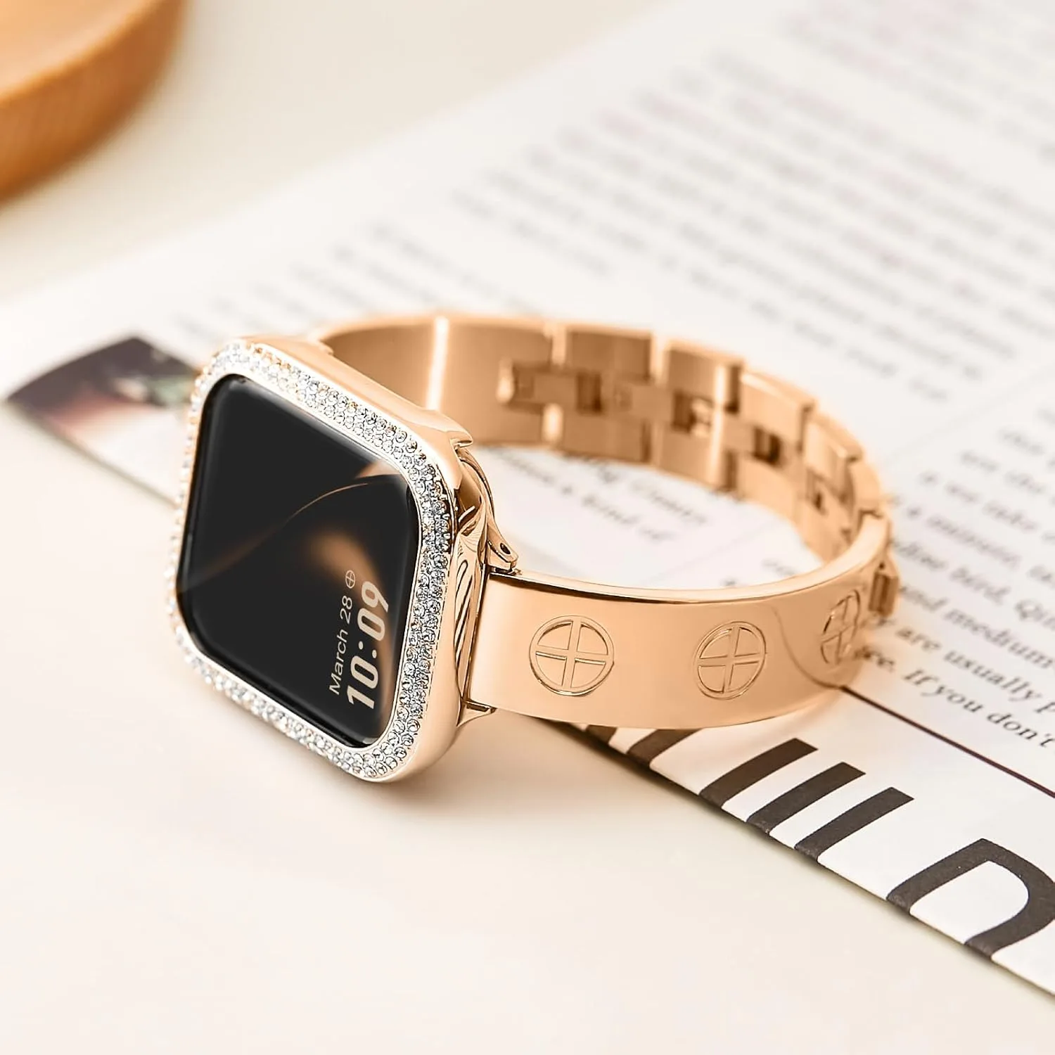 Missair Compatible with Apple Watch Band 38mm 40mm 41mm 42mm 44mm 45mm 46mm 49mm, Stainless Steel Metal Strap Women Dressy Bracelet Wristband for iWatch Series 11 10 9 8 7 6 5 4 3 2 1 SE Ultra