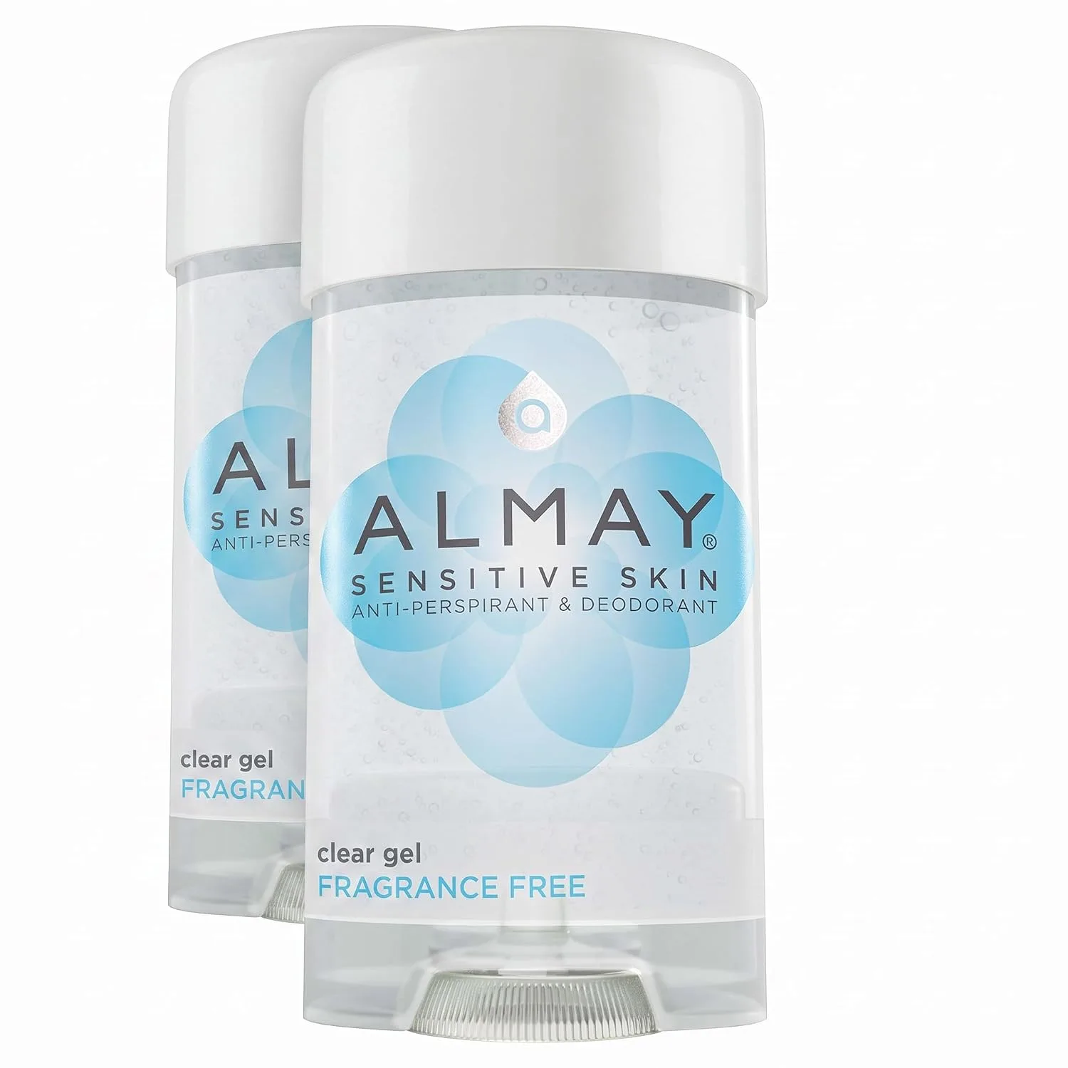 Desodorante Almay para Mujer Gel Antitranspirante Hipoalergénico Sin Fragancia 2.25 Oz Pack de 2