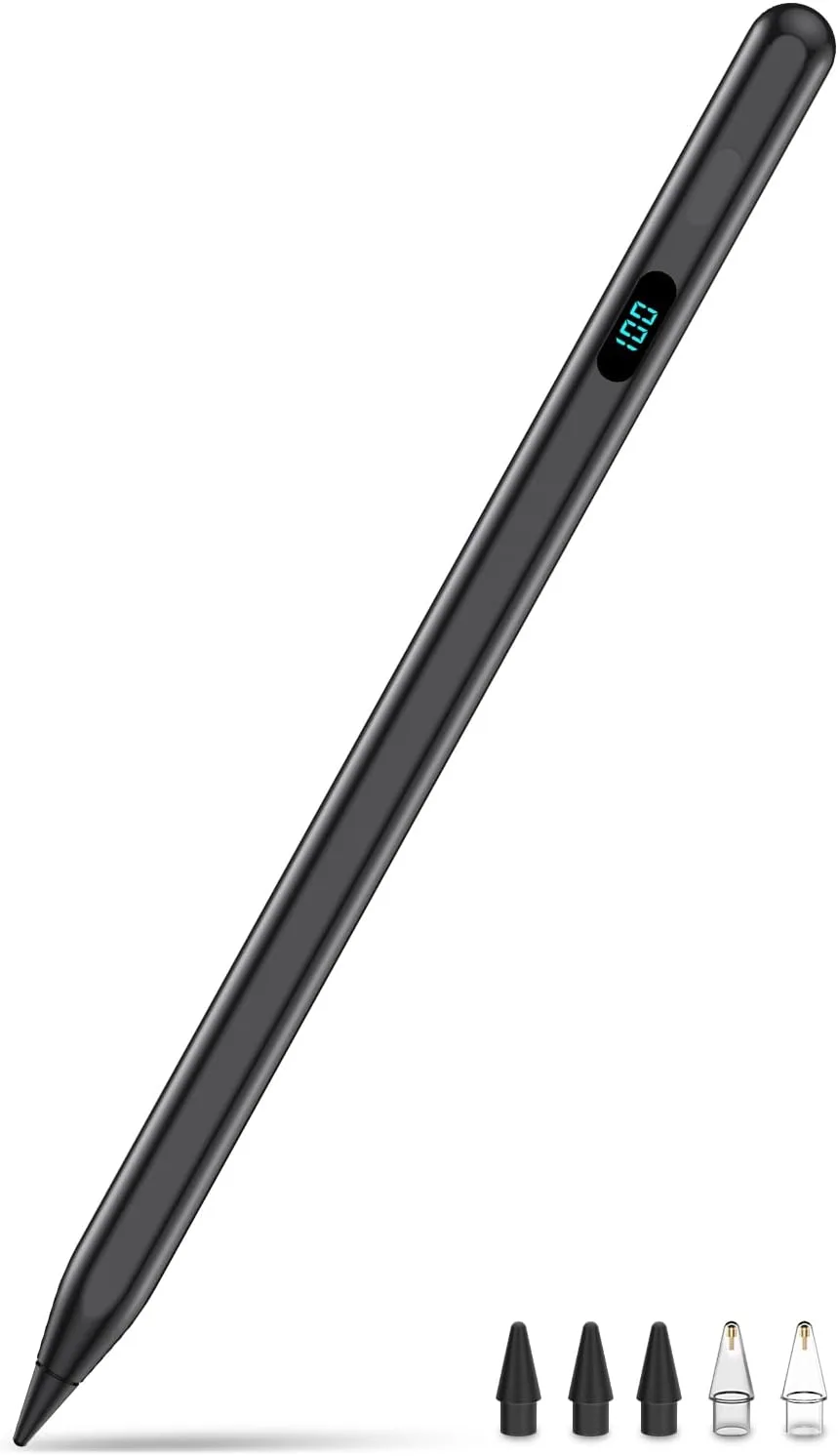 Stylus Pencil for iPad 2026-2018,Magnetic&Palm Rejection&Fast Charge-Black