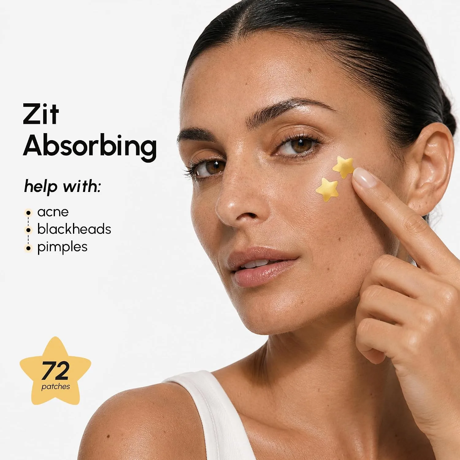 MAREE Gold Star Pimple Patches for Face - Star Acne Patches for Zits 72 Ct