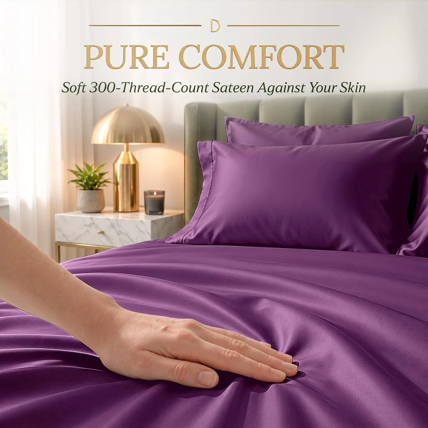 DECOLURE 100% Viscose from Bamboo Sheets King Size | 6 Pc Cooling Bed Set