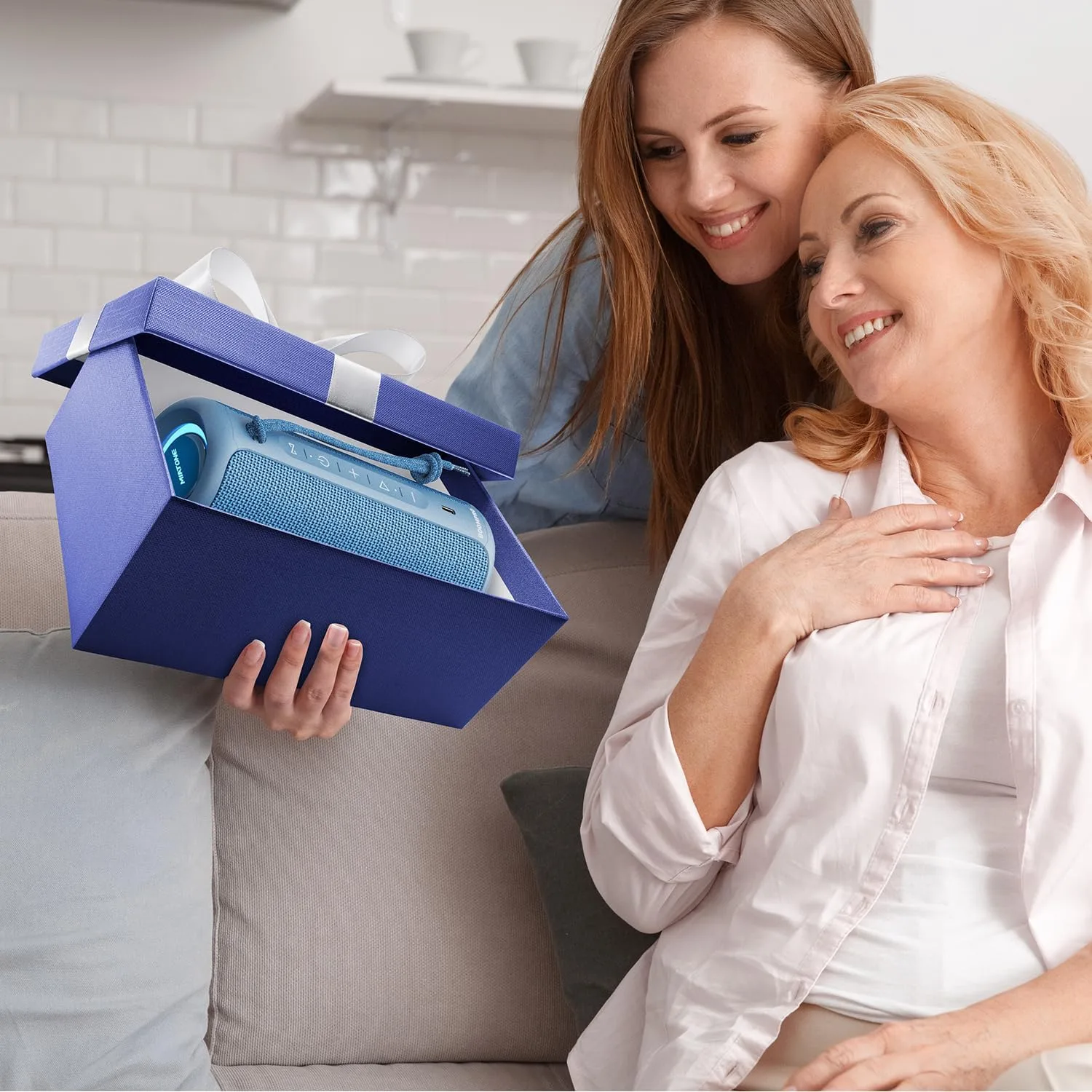 MIATONE Bluetooth Speaker 36W Stereo Sound Bass Present Boy Gifts - Blue