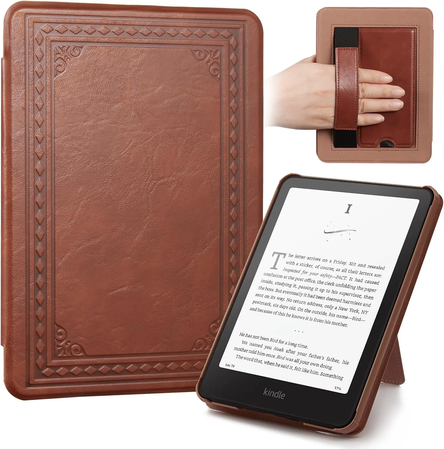 CoBak 7" Lightweight Stand Case, not for iPad (A072401),Brown Border
